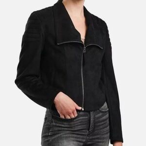 BKE Faux Suede Moto Jacket